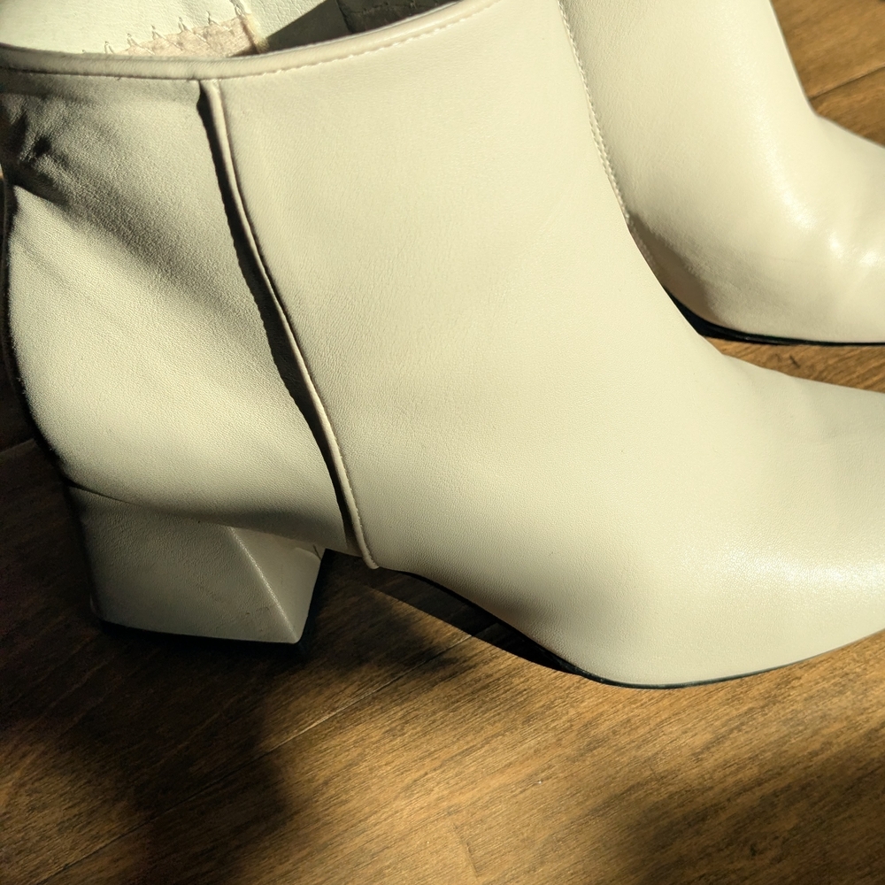Off-White Cream Ankle Booties